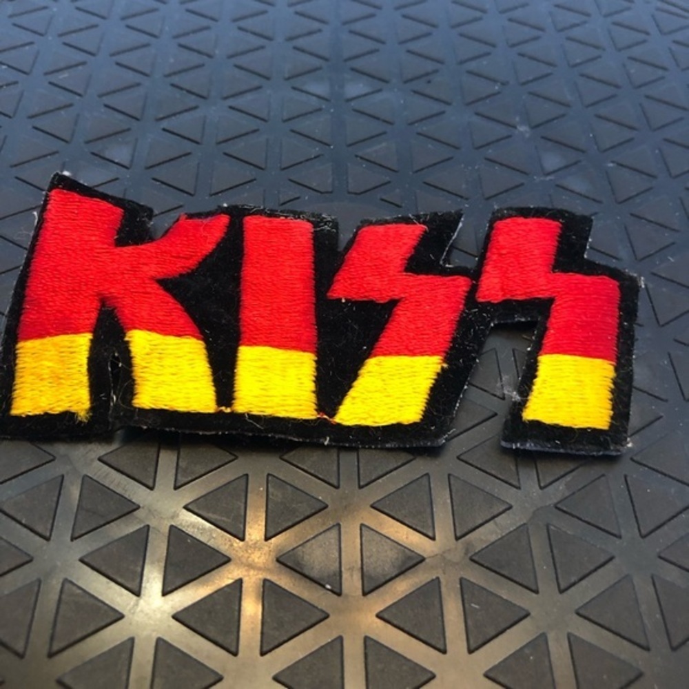 Vintage KISS 💋 Patch Embroidery and Velvet
